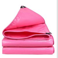 2m X 2m 500GSM Pink Heavy Duty PVC Tarpaulin Covers Car Truck Tarps Canvas Flatbed Tarp Lumber