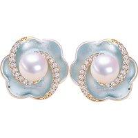 SHDIYAYUN Best Sellers Natural Freshwater Pearl Earrings S925 Silver Needle Exquisite Pearl Jewelry