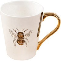 China Manufacturer Gold Handle Custom LOGO Sublimation Coffee Mug White 11OZ Porcelain Ceramic Cup