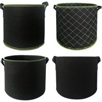 Garden Grow Bags 5-Pack 3 Gallon 5 Gallon 10 Gallon 25 Gallon Aeration Fabric Pots Container Felt Plant Pot with Sturdy Handles