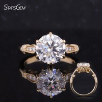 Hot Special Sale Round Brilliant Cut 2ct Cvd Hpht Lab Diamond Man Made 10k 14k Gold Ring with IGI Certificate Fine Jewelry