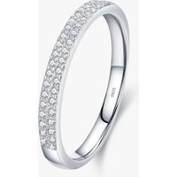 Classic Design Sparkling Cubic Zirconia Ring Real 925 Sterling Silver Female Wedding Band Finger Rings for Women Jewelry