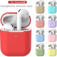 Earphone Case For Apple AirPods 2 Silicone Cover Wireless Bluetooth Headphone Air Pods Pouch Protective For AirPod Silm Case
