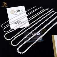 48H Fast Shipping Hip Hop Iced Out D Color VVS 925 Sterling Silver 2MM 3MM 4MM Moissanite Diamond Tennis Bracelet Necklace Chain