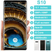 S10 High Quality Custom 720*1480 6.1HD Android 9.1 Smart Mobile Phone With Protection film