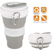 FDA Leak Proof Collapsible Reusable Coffee Cup Silicone Folding Cup With Lid