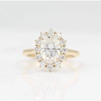 Wholesale Solid Gold Engagement Rings 10K 14K 18K with Oval Cut for Women