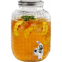 Glass Drink Dispenser Jar Tap