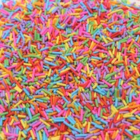 1KG 6mm Colorful Long Candy Polymer Soft Clay Sprinkles Multi Simulation Sugar Cutters for Slime DIY Accessories Figurine