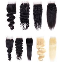 FH Factory Direct 13x4 4x4 Natural Wavy Deep Wave HD Swiss Lace Frontal Bundles with HD Lace Closure