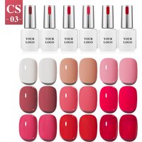 Vendeeni OEM/ODM Summer Popular 9colors Red Uv Polish Gel Nail Wholesale Nail Art Supplies Rose pink Gel Uv Nail Gel Polish Set