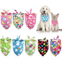 Pet Bandanas for Dogs Cats Easter Print Kitten Puppy Bibs Triangular Scarf Small Medium Large Dog Collar Bandana