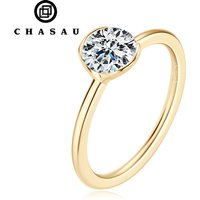 GRA Certificate 925 Silver Engagement Jewelry Real 1CT Moissanite 6.5mm D VVS1 Diamond Wedding Rings for Women