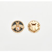 JFRB145 Luxury Bee Button Cover Elegant Cufflinks Fashion Jewelry Button Covers For Women Shirts