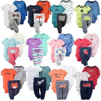 Newborn Baby Clothes Set: Romper, Trousers & Top (3-Piece)