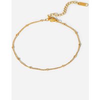 Lefeng Wholesale Stainless Steel Jewelry Classic 18K Gold Plated Dainty Beads Chain Foot Anklets Trendy Unisex Gift LK-556