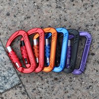 D-Shape Quick Release Aluminium Mini Carabiner for Hiking Belt Buckles