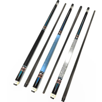 Premium Lilqiong/VanQs 1/2 Uni Lock Jointed Genuine Carbon Fiber Shaft 12.5mm Tip 58" Real Leather Grip Billiard Pool Cue Stick
