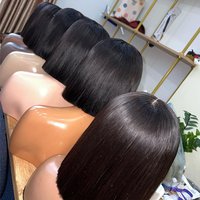 Cambodian Virgin Short Bob 4x4 Lace Closure Wigs raw vietnamese cuticle aligned virgin human hair 4x4 Blunt Cut Bob Wig