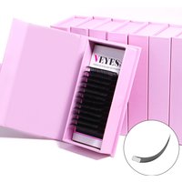 VEYES Super Soft Split Tips Eyelash Flat Lashes 0.15 C D Curl Eyelash Extensions Individual Cashmere Ellipse Flat Lashes