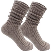 Wholesale 2 Pairs Winter Plain Hemp Wool Warm Socks Women High Quality Thick Ribbed Knitted Crew Socks