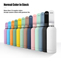 Luxury 350ml-1000ml Double Wall Stainless Steel Water Bottle Thermal Design Rubber Matte Black Thermos Lid Top Seller Insulated