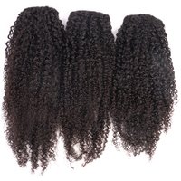2025 Best Selling Raw Brazilian Human Hair Kinky Curly Double Drawn 100% Human Ponytail