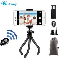 mini pocket Silicone Flexible mini tripod selfie stick holder Action camera stents Camera cell Phone Tripod mount with remote