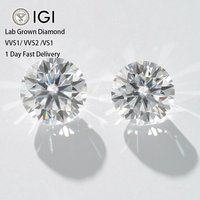 IGI Certified 0.3ct-1ct Round Brilliant Cut Loose Lab Grown Diamonds HPHT CVD VS1 VVS2 VVS1 Excellent Cut Diamond