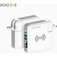 3-in-1 Type C Qi Wireless Charging Travel Wall Charger Adapter Power Bank 6700 mah External Battery Power Banks with LED Display