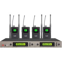 Professional UHF four channels beltpack microphone collar microphone wireless lavalier lapel microphone