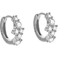 Simple 925 Sterling Silver Tiny Small Round White CZ Fashion Fine Jewelry Gold Plated Huggies for Women Wholesale