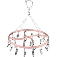 Hot sell aluminum metal round sock drying clothes hanger rack with steel clips