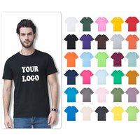Wholesale 100% Cotton Custom Printed Blank T-Shirt for Men Plain White Black Logo on Knitted Fabric for Any Season