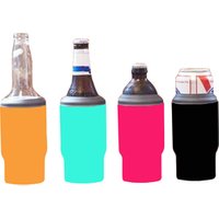 Double Wall Vacuum 12oz Stainless Steel Insulated Skinny Can Cooler Holder Multi-function Beer Can Bottle Insulator