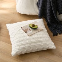 Wy Super Soft White Polyester Knitted Throw Pillow for Sleeping Warm and Comfortable High Quality