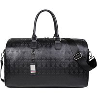 High Quality Waterproof Overnight Weekender Tote Duffle Bag Zipper Organizer PU Leather Embossed Skull Unisex Travel Luggage