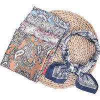 Manufacturer custom logo design digital print stylish long scarves square polyester silk satin head scarf for women