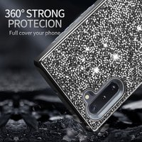In Stock 2 in 1 Luxury Bling Bling Sparkle Mobile Cover for Samsung Galaxy Note 10 Phone Case