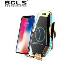 C2 10W magnetic led lamp cell auto open infrared control car mobile phone holder with wireless charger