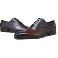2024 Hot Selling Mens Office Formal Brown Wedding Dresses Shoe Genuine Leather Luxury Shoes Wholesale Leather Shoes for Men
