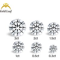 Goldleaf IGI Certified Lab Grown Diamonds 0.5ct-3ct D Color Round Brilliant Cut HPHT CVD