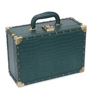 Stock 2 High-End Pu Leather Jewellery Jewelry Organizer Box Watch Case With Handle Custom Travel Jewelry Box