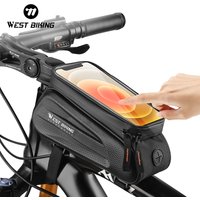 WEST BIKING EVA Hard Shell Touchscreen BikeTop Tube Bag Mobile Phone Cycling Front Bag Waterproof Mountain Road Bicycle Bag