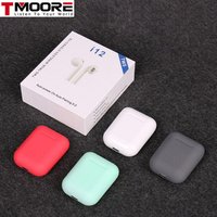 2019 OEM Branded Best Sports Private Label Waterproof i12 Bluetooth 5.0 Android Black Wireless TWS TWS Earbuds With Charging Box
