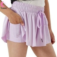 Teen Girls Children's Athletic Gym Running Tennis Biker Shorts Preppy Kids Dance Cheer Leading Youth Flowy Nylon/Cotton Shorts