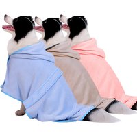 Quick Drying Classic Summer Style Pet Bathrobe Water Absorbing Fleece Dog Bath Towel Coat Embroidery for Small Medium Sized Dogs