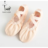 High Quality Professional Low Age Girls Pink Custom Ballet Shoe Customization Canvas Split Sole Flats Dance Ballet Shoe