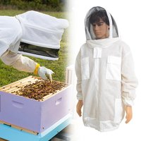 Ultra Cool 3 Layer Mesh Beekeeping Jacket New Cotton Protective Gear with Ventilated Hoodie Veil