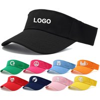 Custom Logo Sun Visor Hats for Women Lightweight Sports Outdoor Sun Protection Cap Hats Adjustable Visor Hat for Men